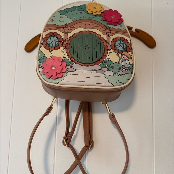 Charming Brown and Green Backpack - Picture 1 of 5